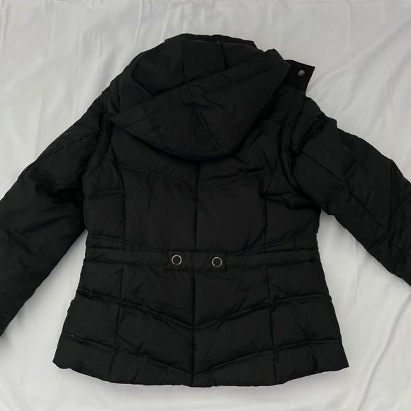 Brandon Thomas Medium Puffer Jacket Black with Removable Hood and Arm Sleeves - Picture 3 of 11